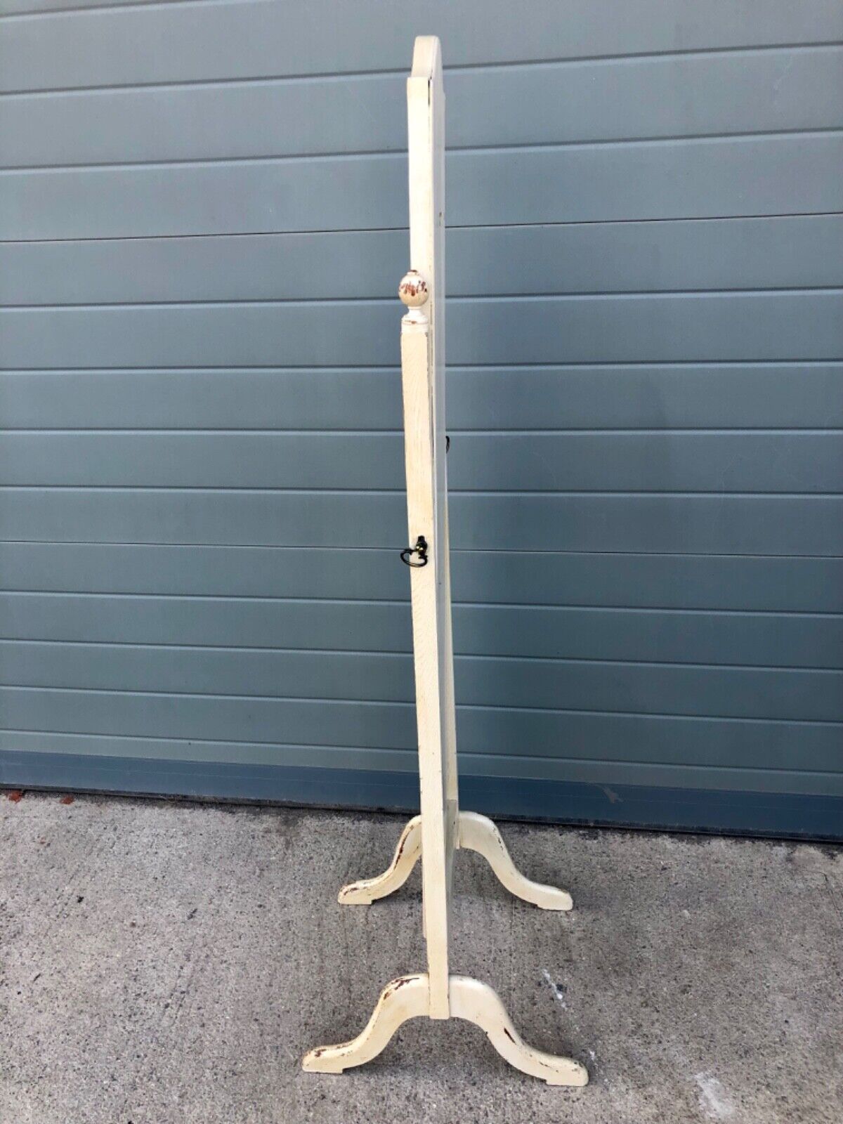 000799....Handsome Vintage Painted Cheval Mirror ( sold )
