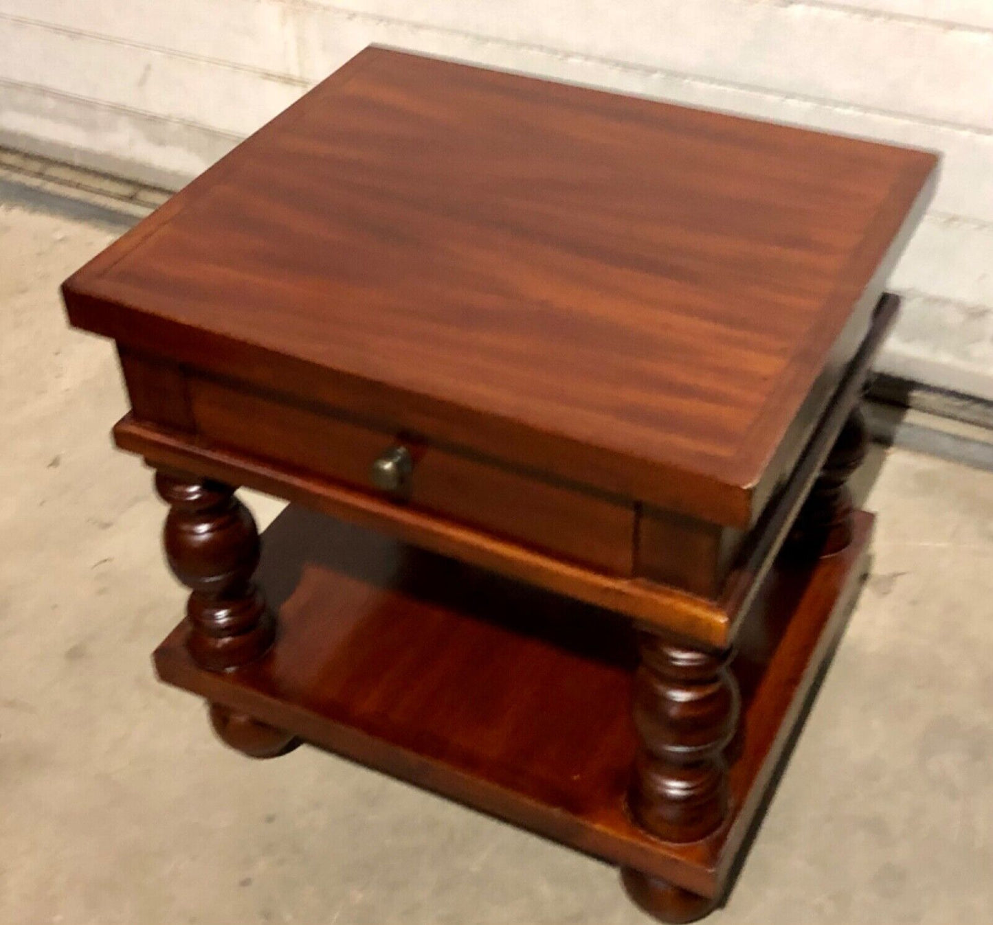 000771....Handsome Pair Of Vintage Bedside Tables / Lamp Tables ( sold )