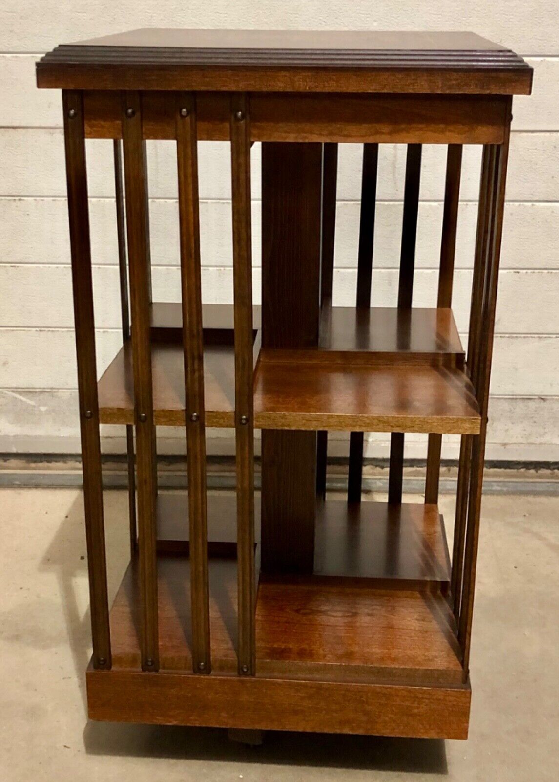 000831....Handsome Vintage Revolving Bookcase ( sold )