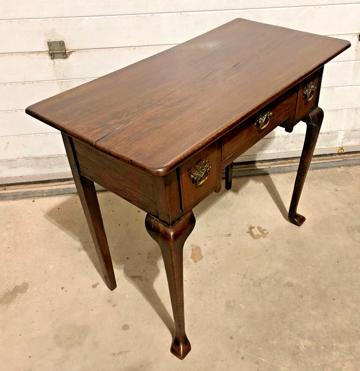 000801....Handsome Antique Oak Lowboy / Writing Table