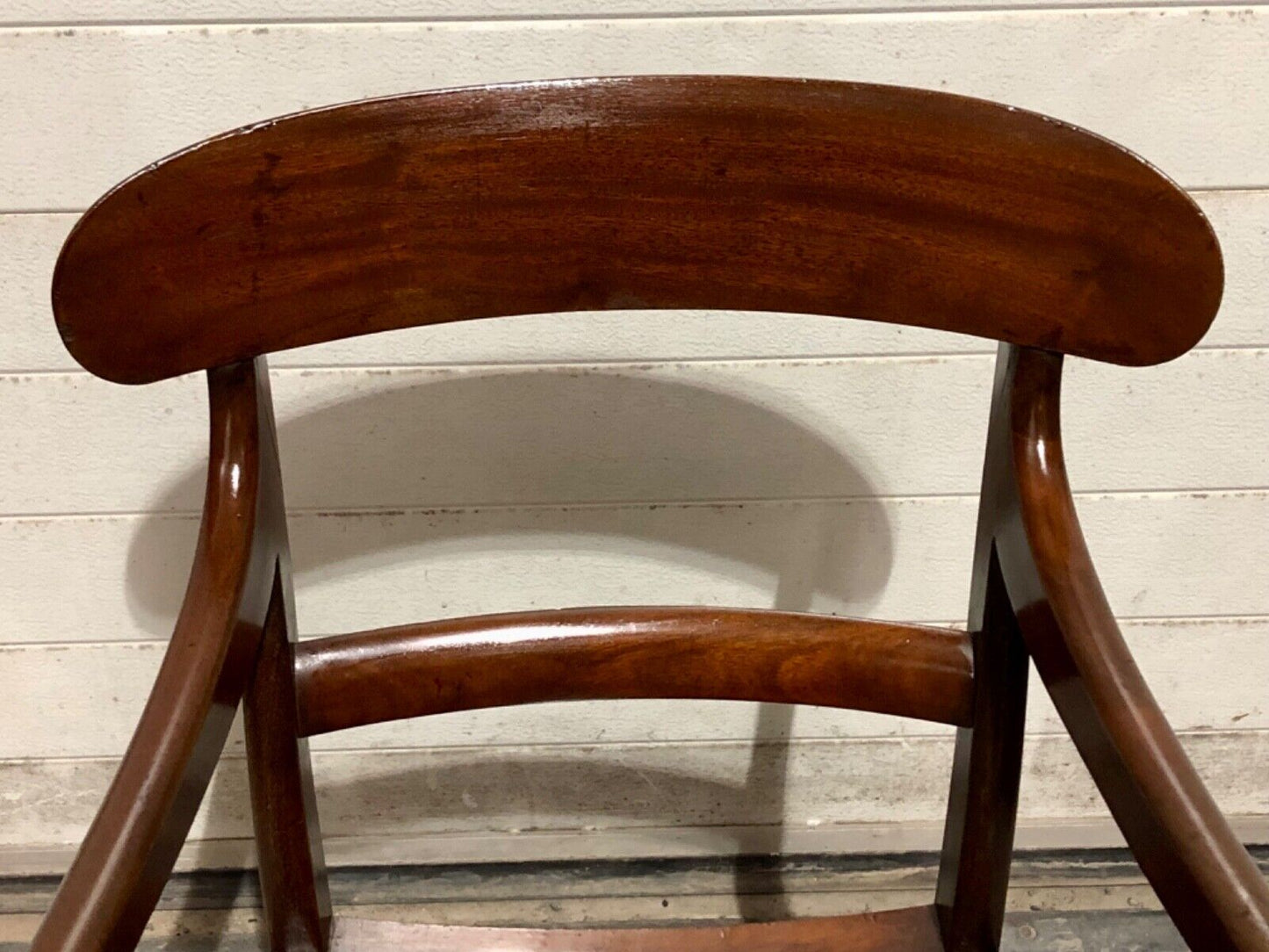 000761....Handsome Antique Regency Mahogany Carver Armchair ( sold )