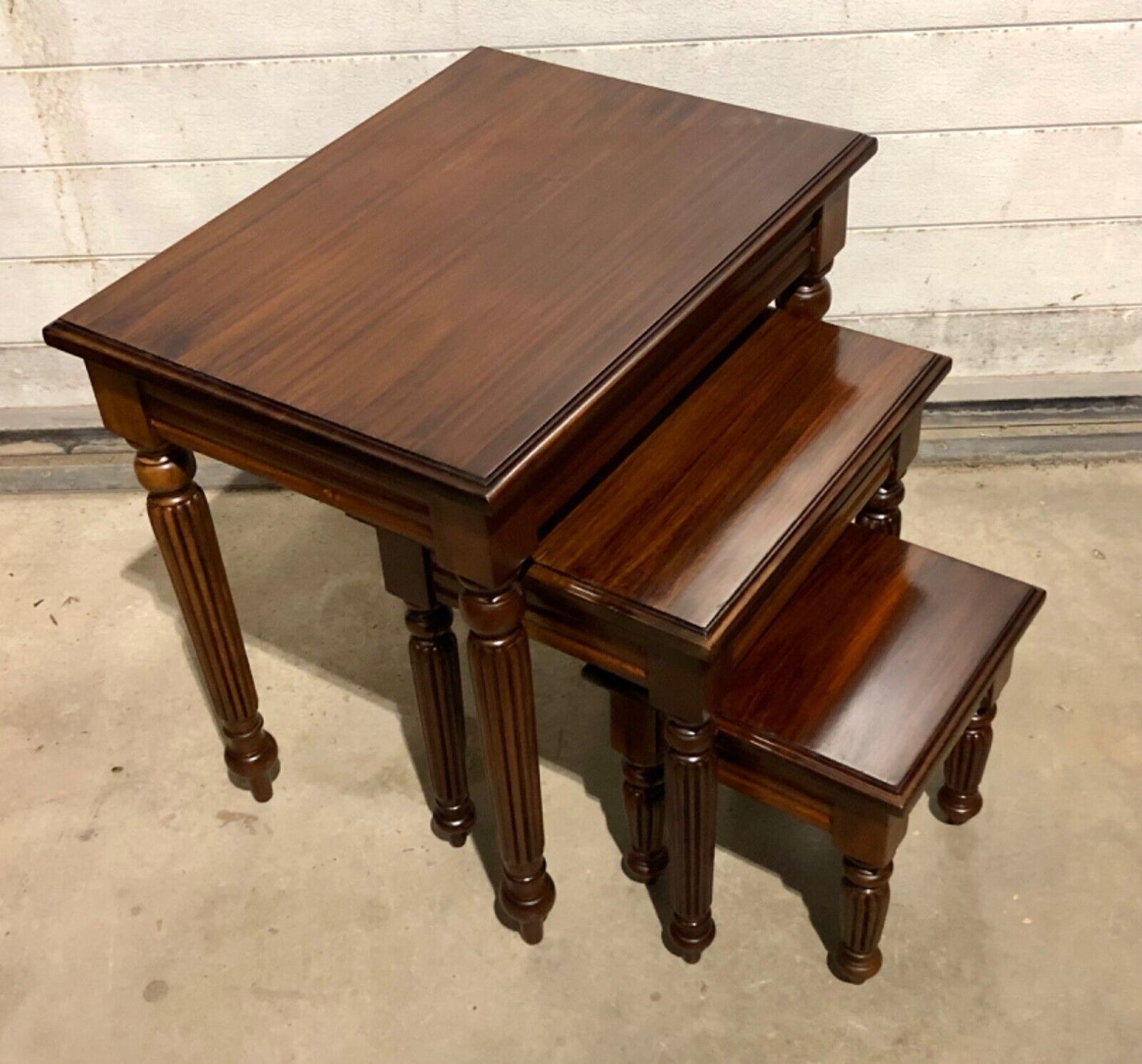 000754....Handsome Vintage Mahogany Nest Of Tables / Coffee Tables ( sold )