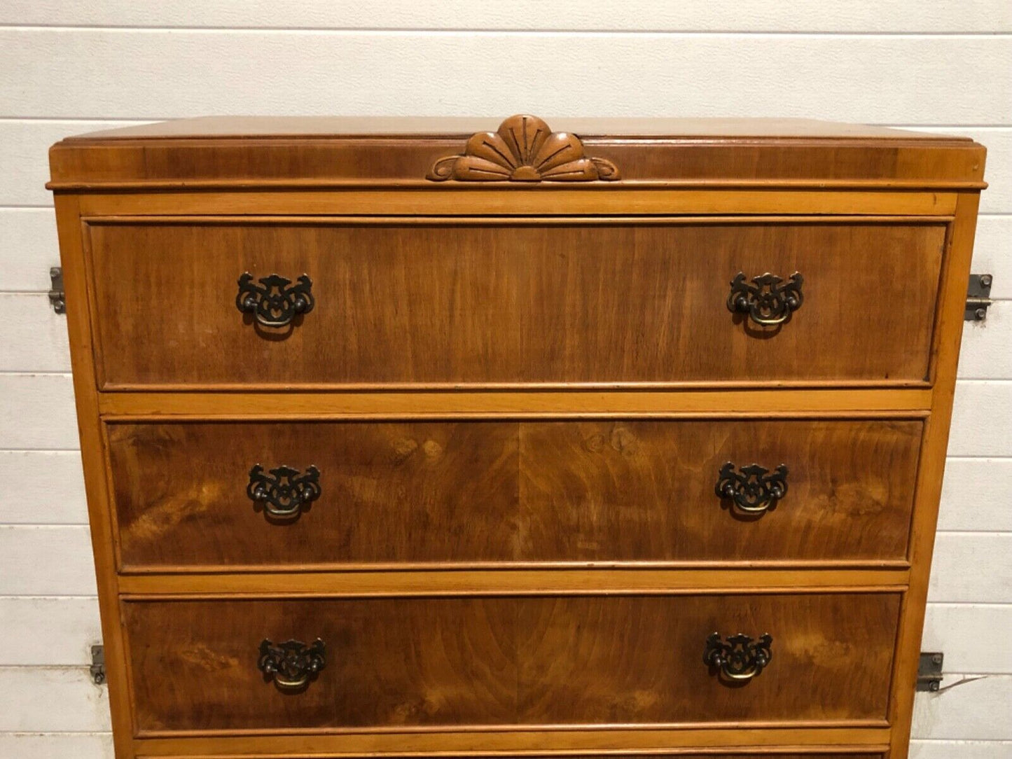 000776....Handsome Vintage Walnut Tallboy / Seven Drawer Tall Chest ( sold )
