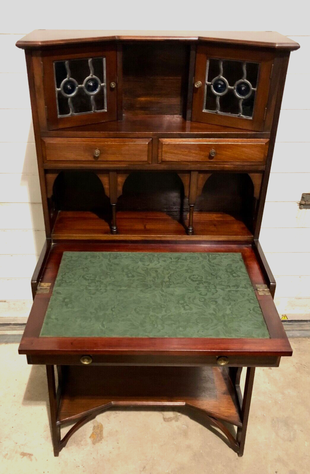 000786....Stunning Arts And Crafts Mahogany Writing Desk By Liberty's Of London ( Sold )