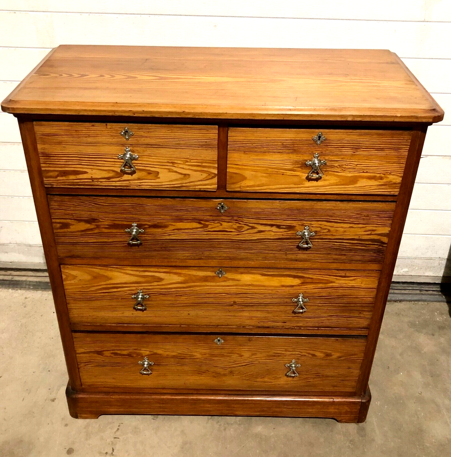 000772....Handsome Antique Pine Chest Of Drawers ( sold )