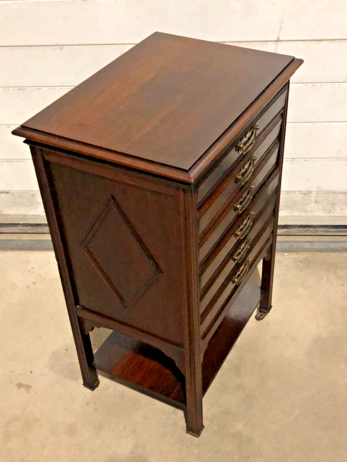000775....Handsome Antique Rosewood Music Cabinet / Sheet Music Chest( sold )