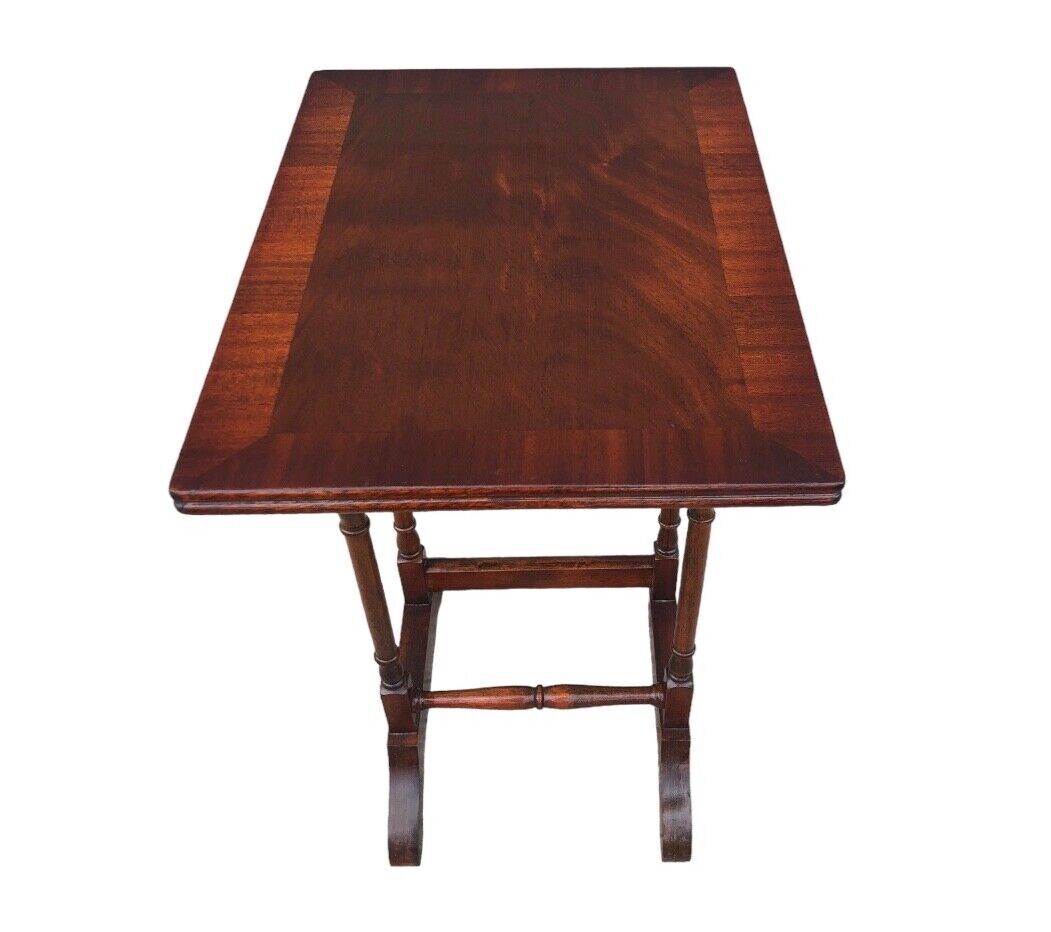 000815....Handsome Pair Of Vintage Mahogany Occasional Tables / Wine Tables ( sold )