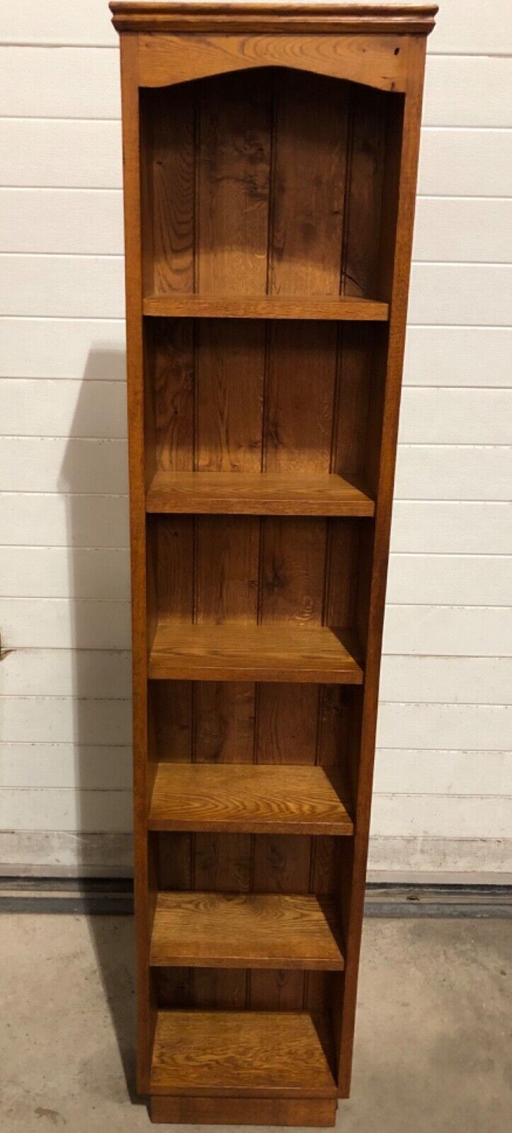 000789....Handsome Pair Of Vintage Solid Oak Bookcases