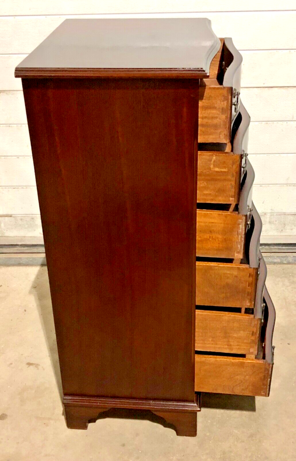 000764....Handsome Vintage Tallboy Chest / Chest Of Six Drawers ( sold )