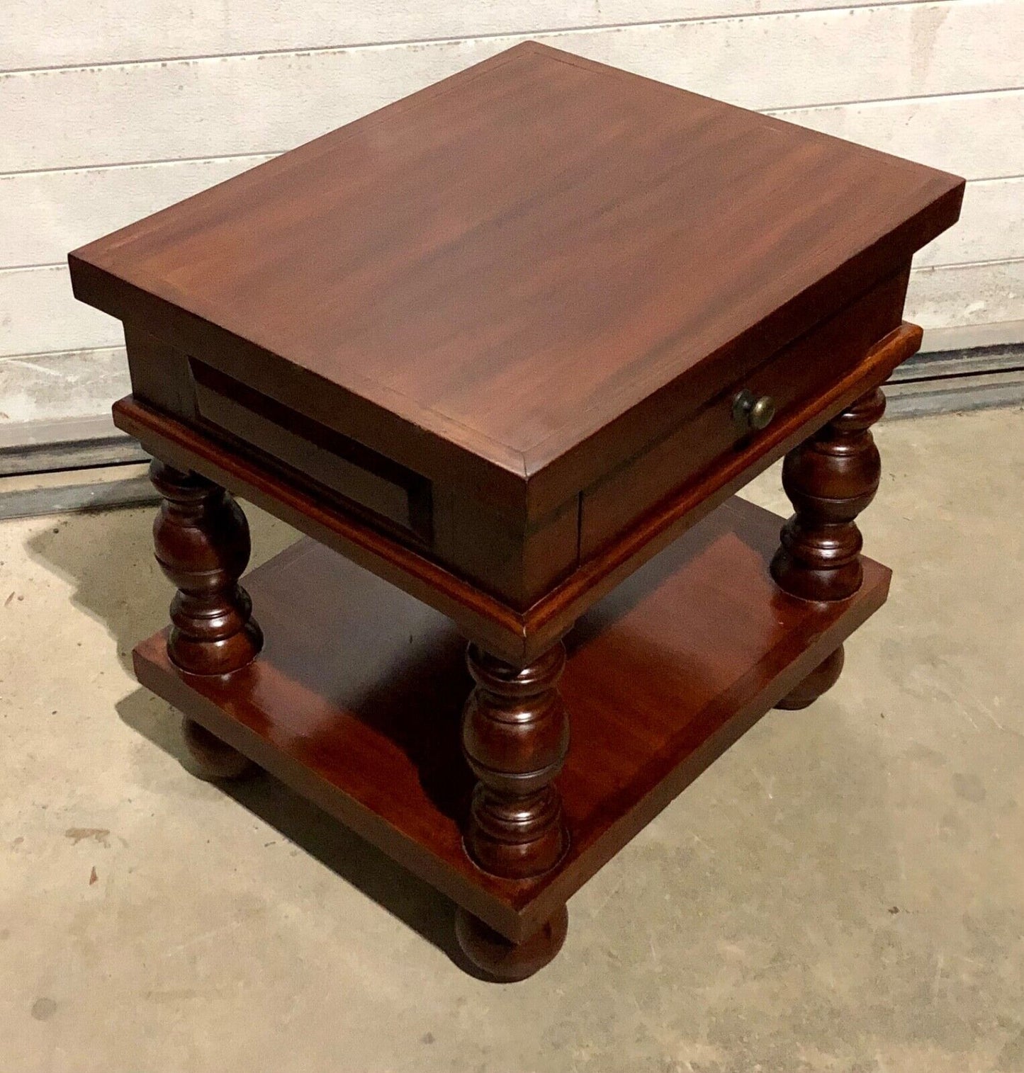 000771....Handsome Pair Of Vintage Bedside Tables / Lamp Tables ( sold )