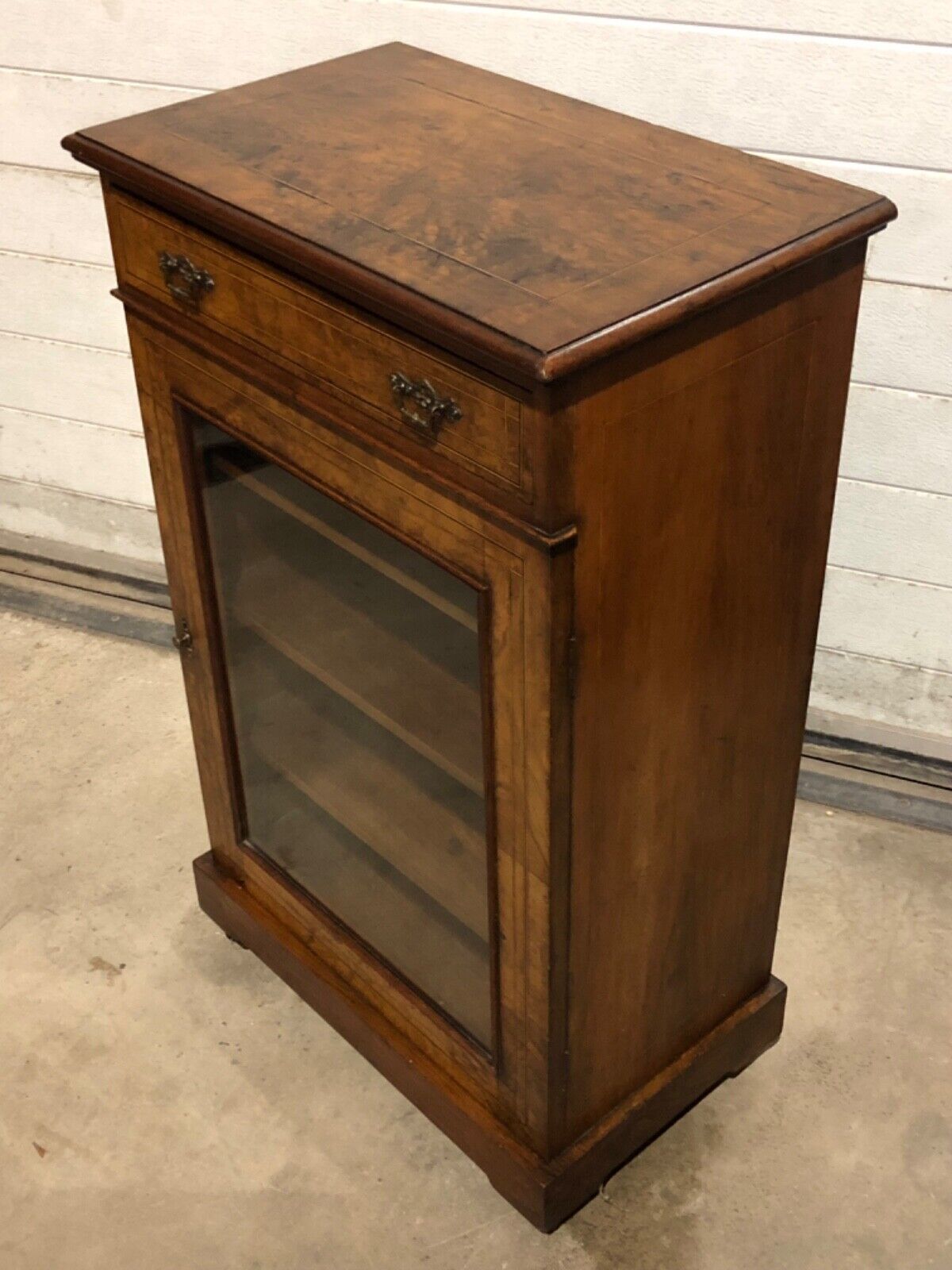000773....Handsome Antique Walnut Pier Cabinet ( sold )