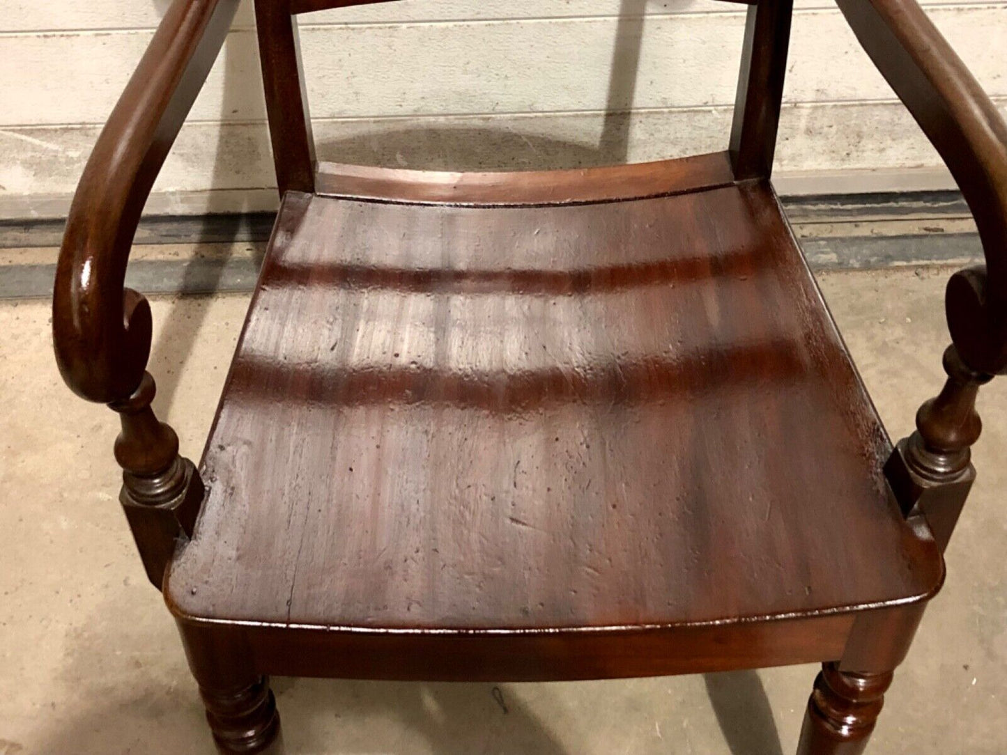 000761....Handsome Antique Regency Mahogany Carver Armchair ( sold )