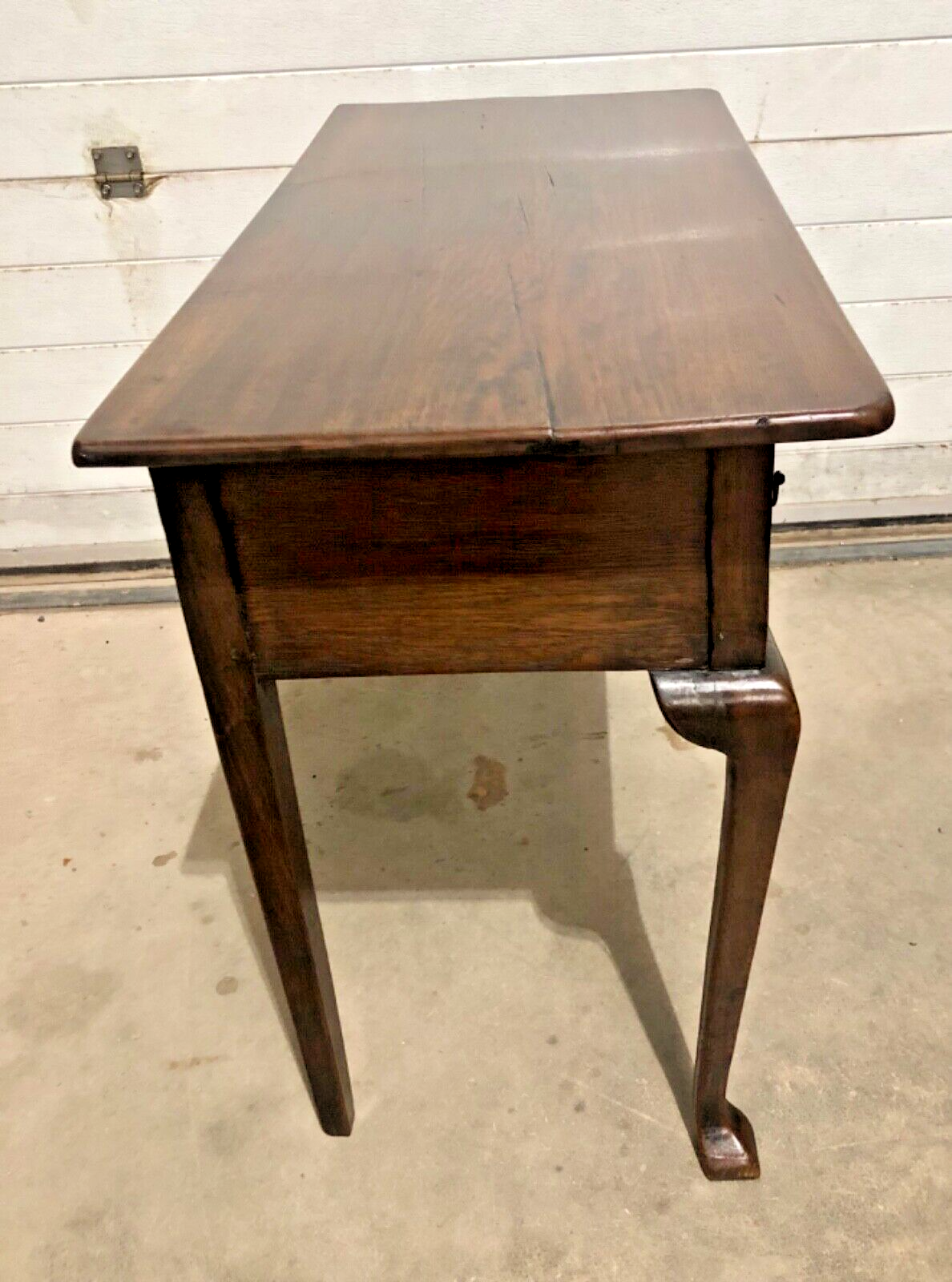 000801....Handsome Antique Oak Lowboy / Writing Table