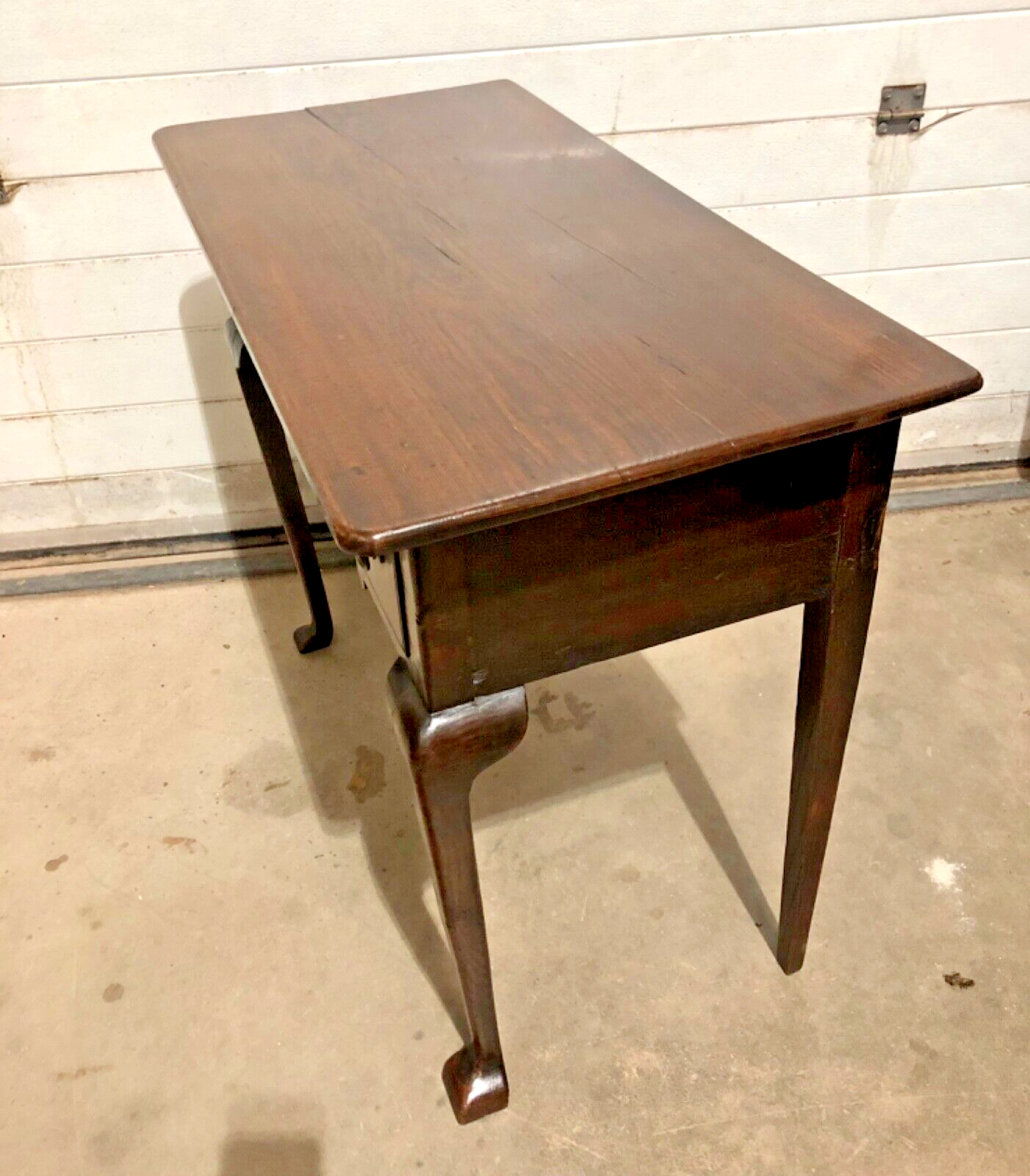000801....Handsome Antique Oak Lowboy / Writing Table