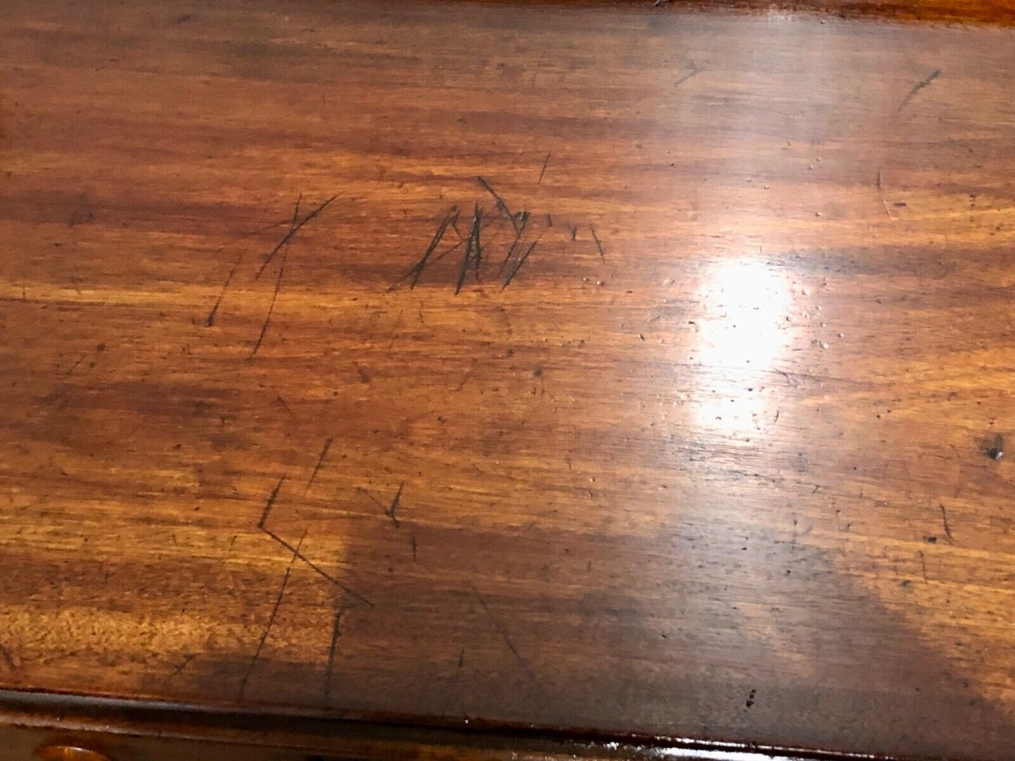 000756....Handsome Antique Mahogany Writing / Hall Table ( sold )