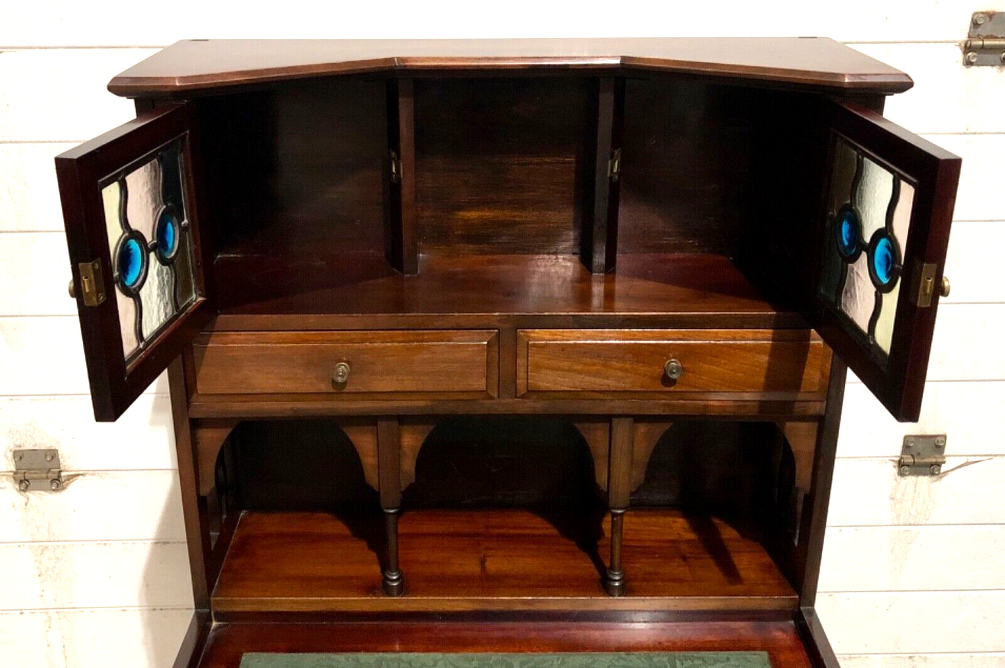 000786....Stunning Arts And Crafts Mahogany Writing Desk By Liberty's Of London ( Sold )