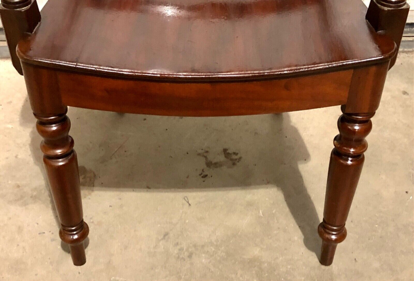 000761....Handsome Antique Regency Mahogany Carver Armchair ( sold )