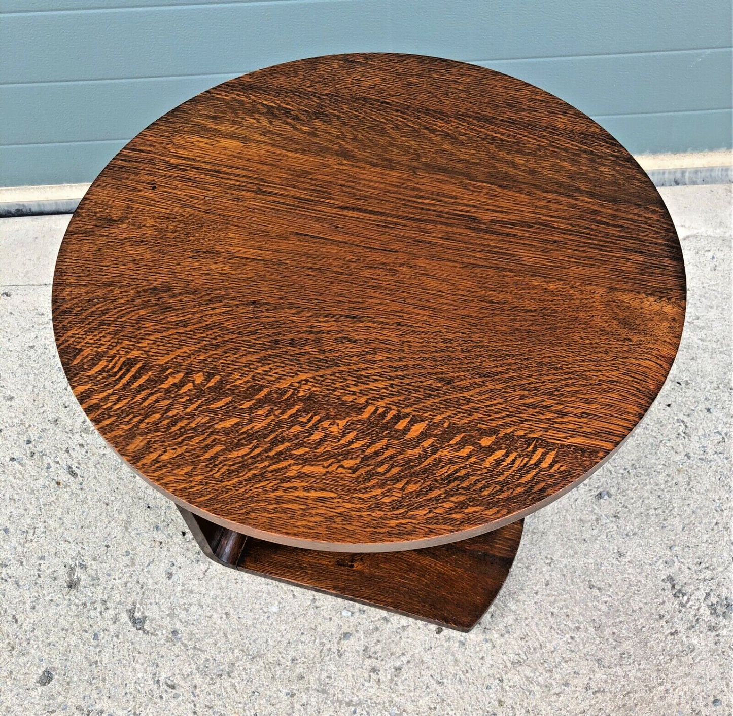 000816....Handsome Art Deco Solid Oak Coffee Table ( sold )