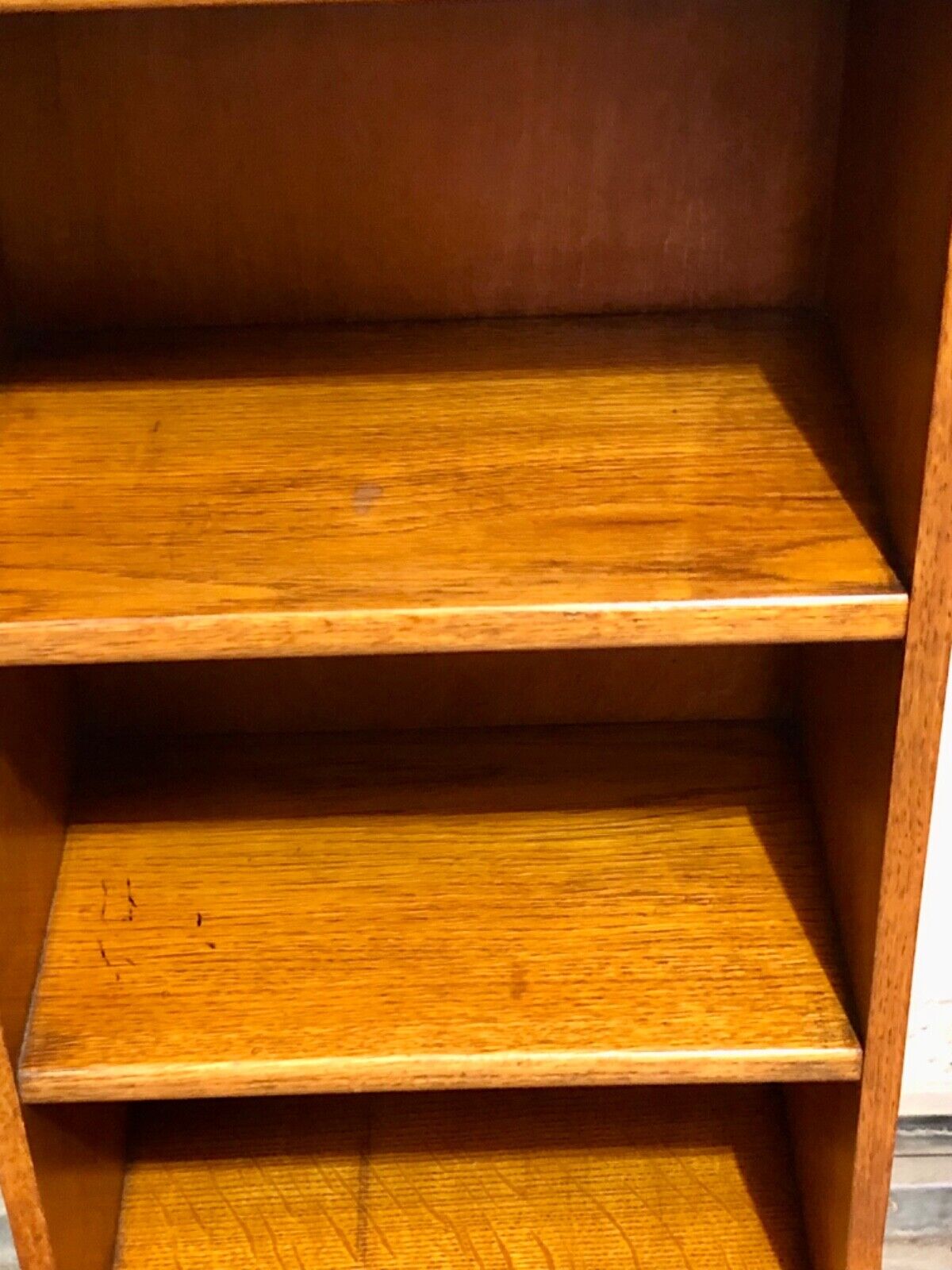 000748....Handsome Vintage Bookcase With Cupboard And Shelves( sold )