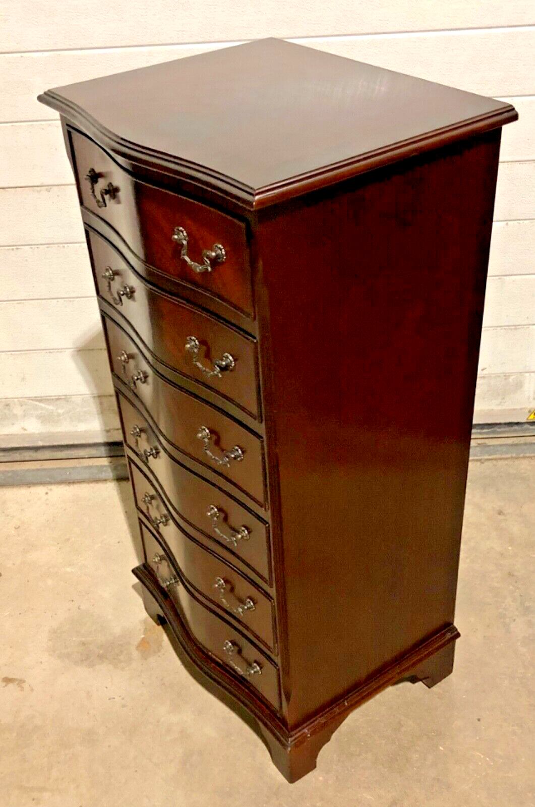 000764....Handsome Vintage Tallboy Chest / Chest Of Six Drawers ( sold )