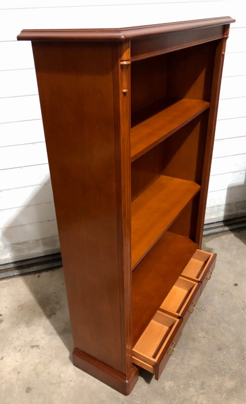 000738....Handsome Vintage Stag Bookcase / Bookshelves ( sold )