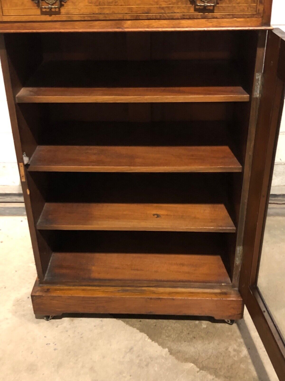 000773....Handsome Antique Walnut Pier Cabinet ( sold )