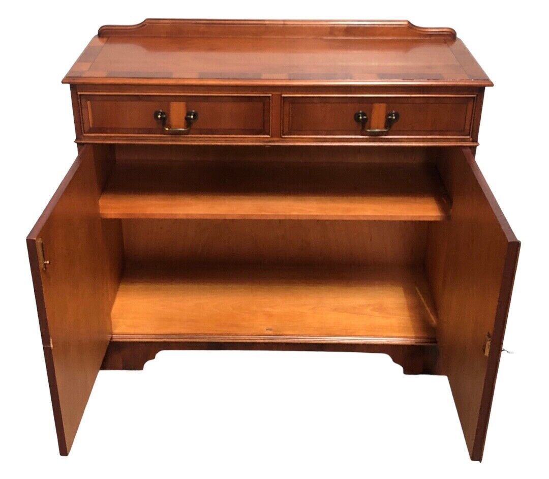 000824....Stunning Pair Of Vintage Yew Side Cabinets ( sold )