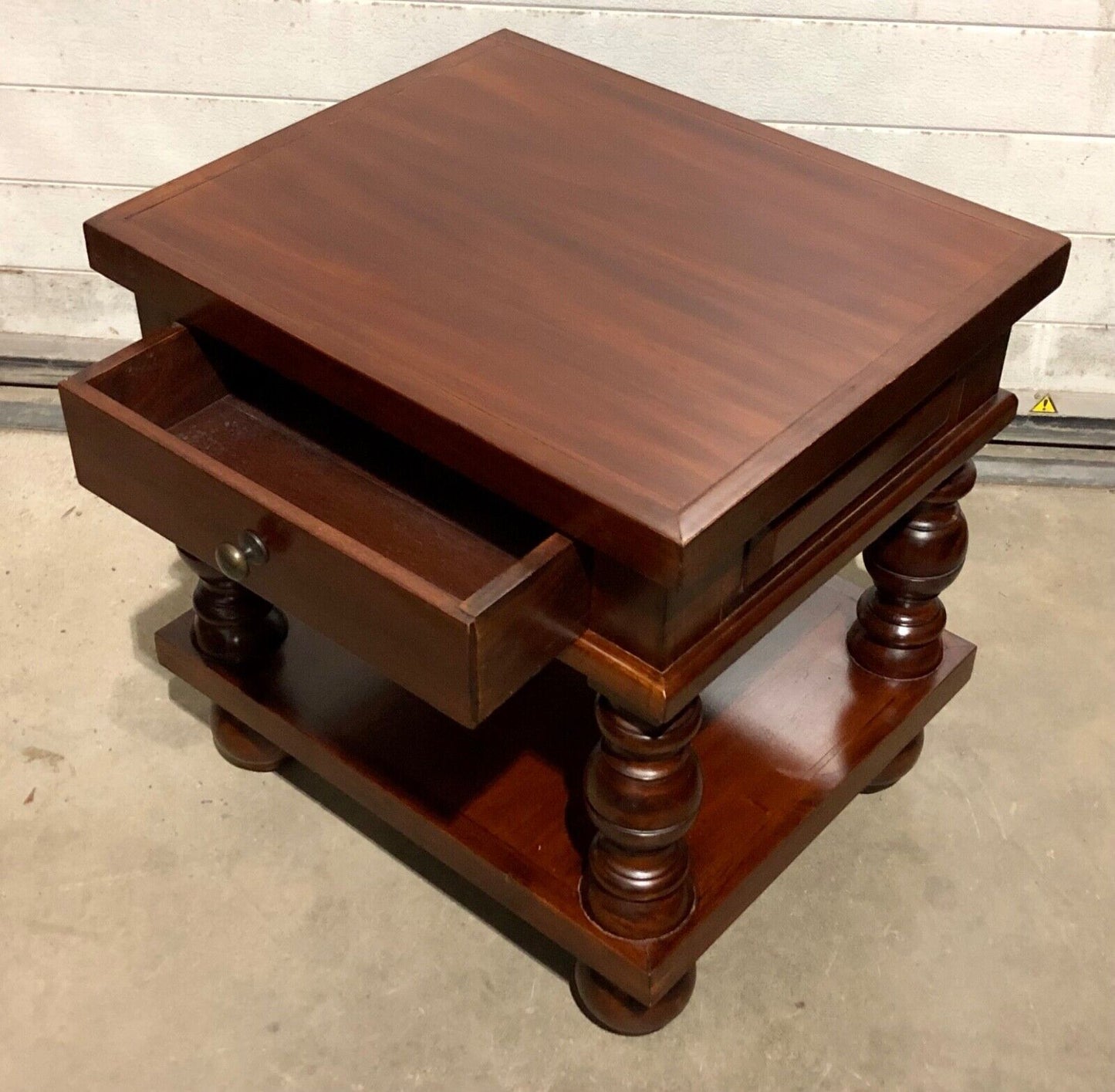 000771....Handsome Pair Of Vintage Bedside Tables / Lamp Tables ( sold )