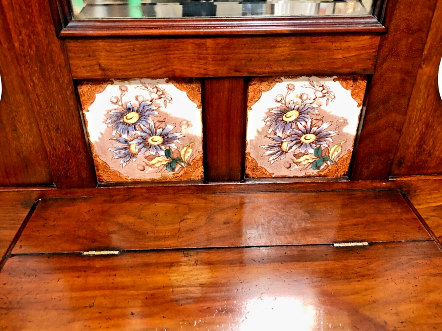 000838....Handsome Edwardian Walnut Hall Stand / Coat And Stick Stand ( sold )