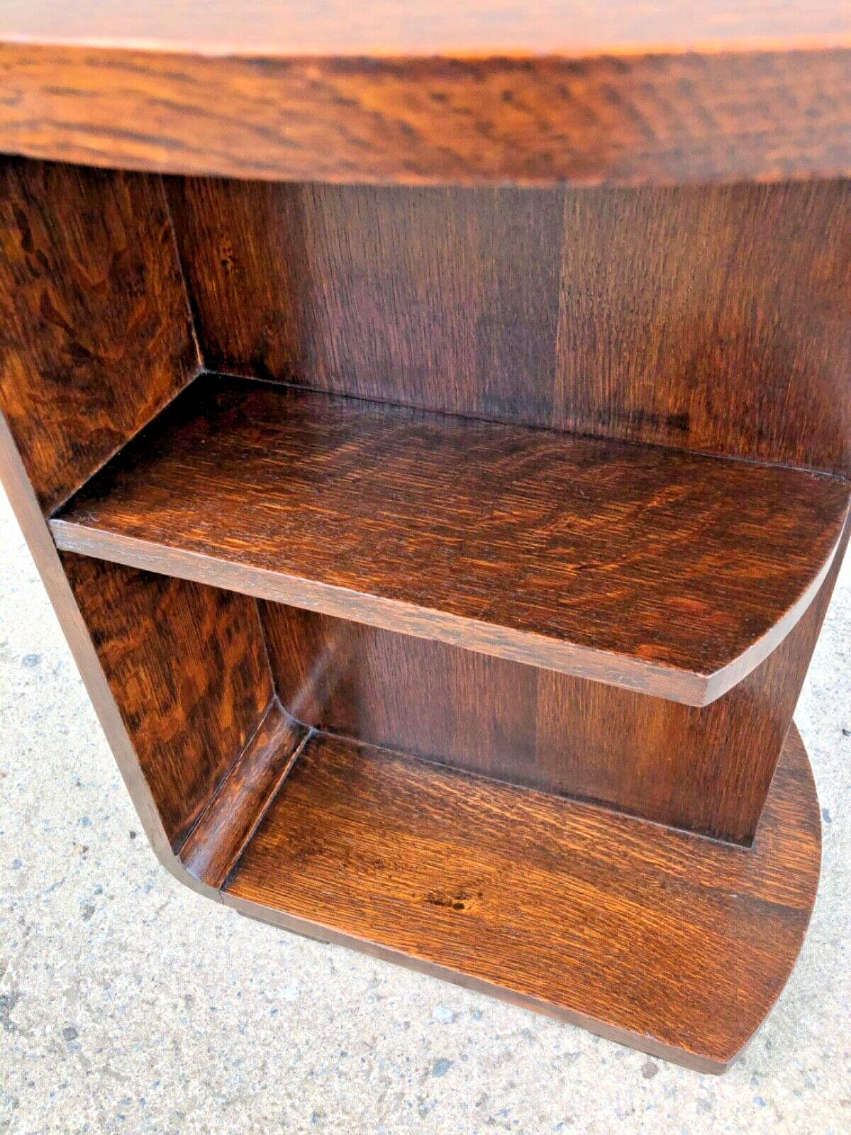 000816....Handsome Art Deco Solid Oak Coffee Table ( sold )