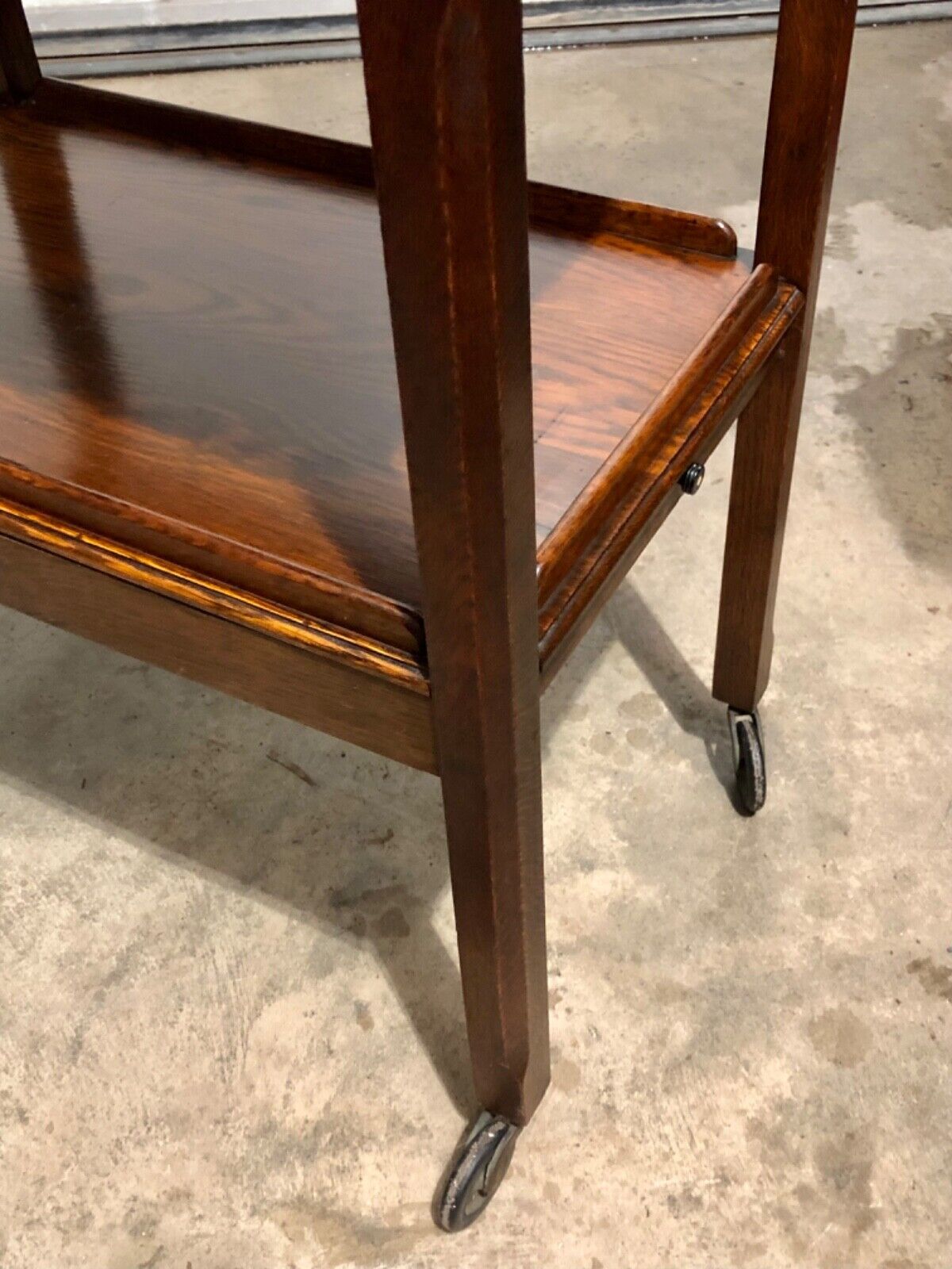 000795.... Handsome Vintage Arts And Crafts Oak Trolley / Buffet ( sold )