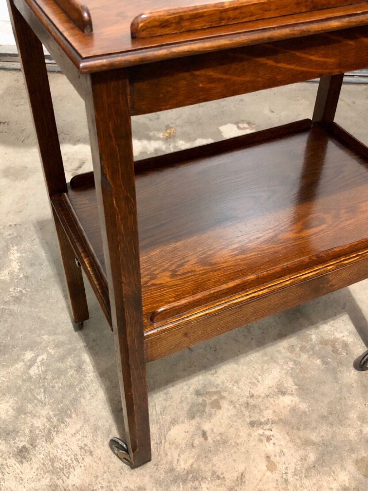 000795.... Handsome Vintage Arts And Crafts Oak Trolley / Buffet ( sold )