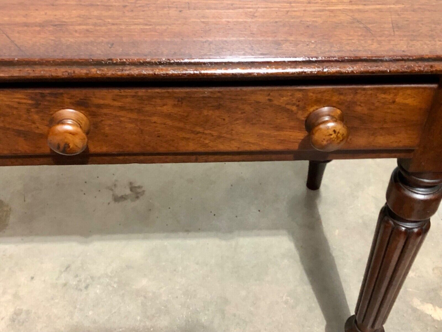 000756....Handsome Antique Mahogany Writing / Hall Table