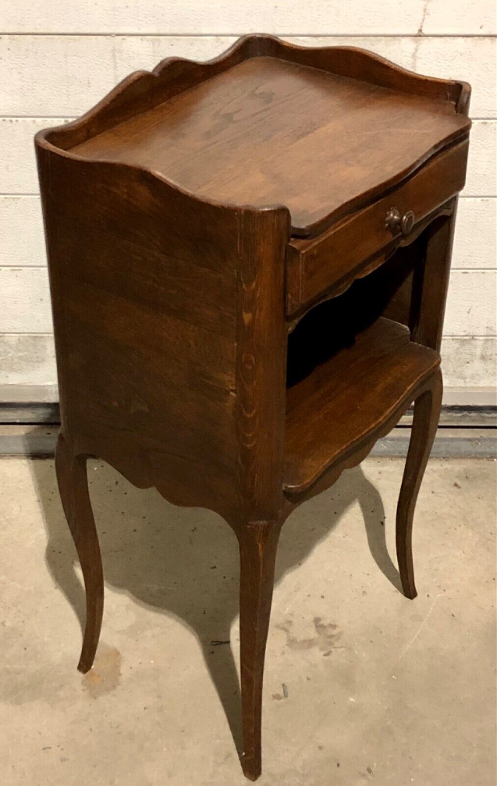 000766....Handsome Pair Of Antique French Oak Bedside Tables / Nightstands( sold )