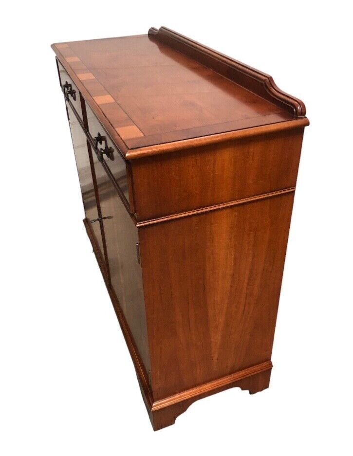 000824....Stunning Pair Of Vintage Yew Side Cabinets ( sold )