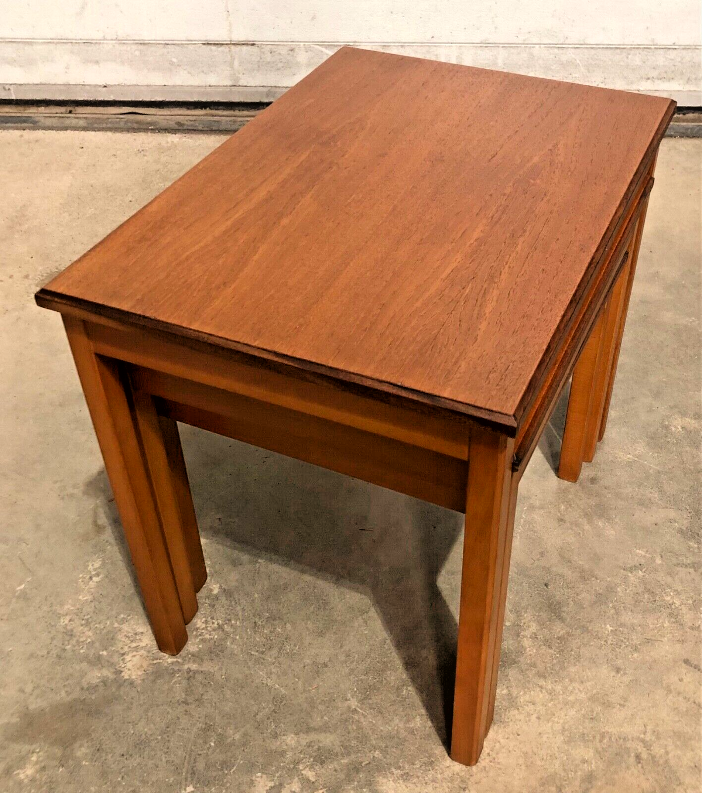 000861....Retro Teak Nest Of Tables / Danish Style Tables ( sold )