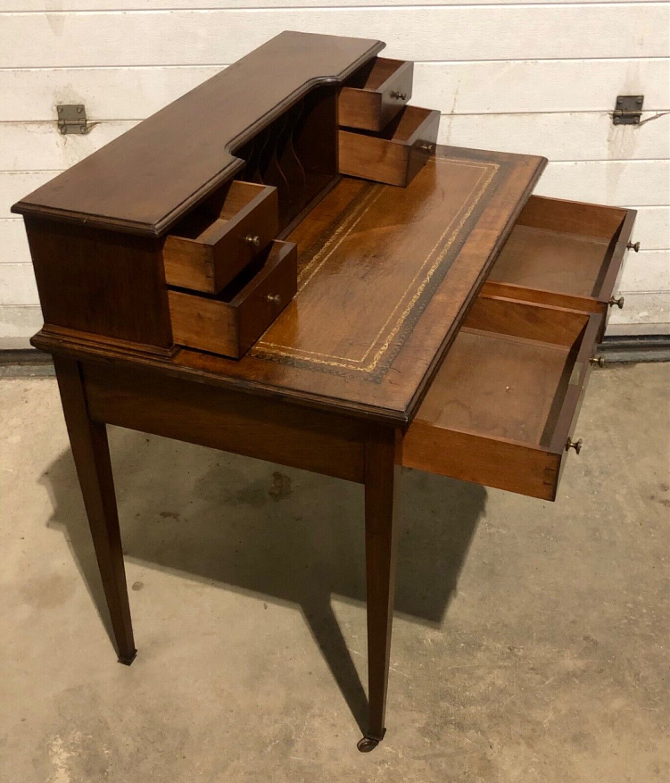 000762....Handsome Edwardian Mahogany Writing Desk ( sold )