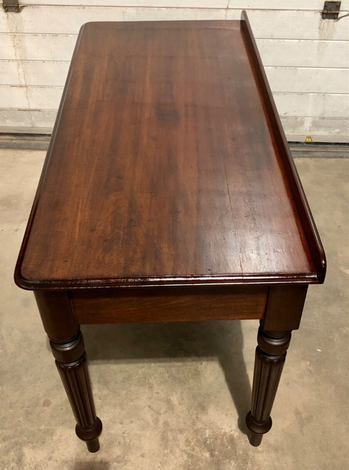 000756....Handsome Antique Mahogany Writing / Hall Table