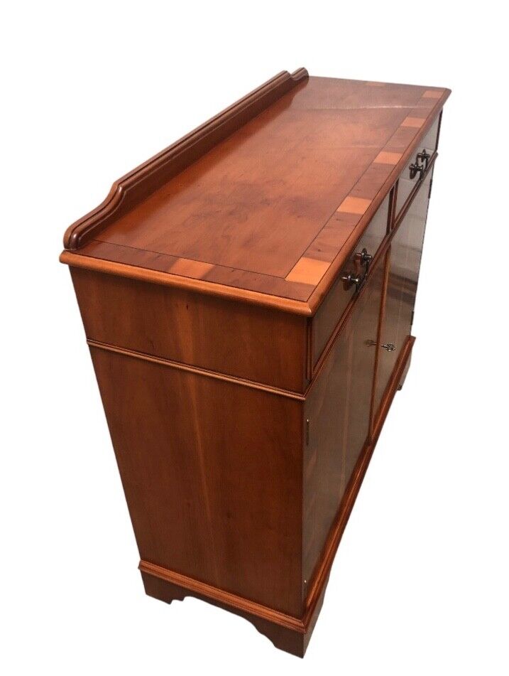 000824....Stunning Pair Of Vintage Yew Side Cabinets ( sold )