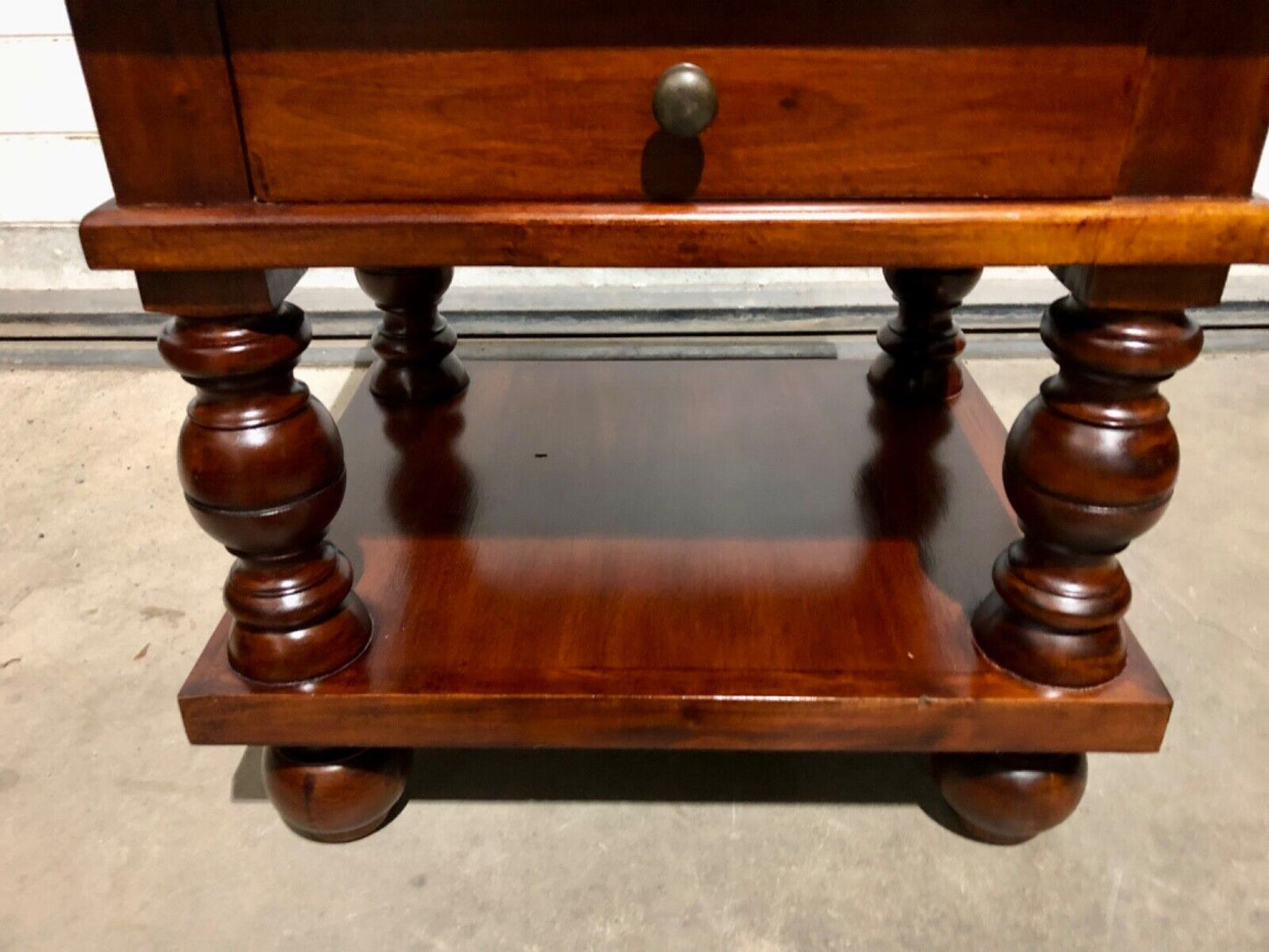 000771....Handsome Pair Of Vintage Bedside Tables / Lamp Tables ( sold )