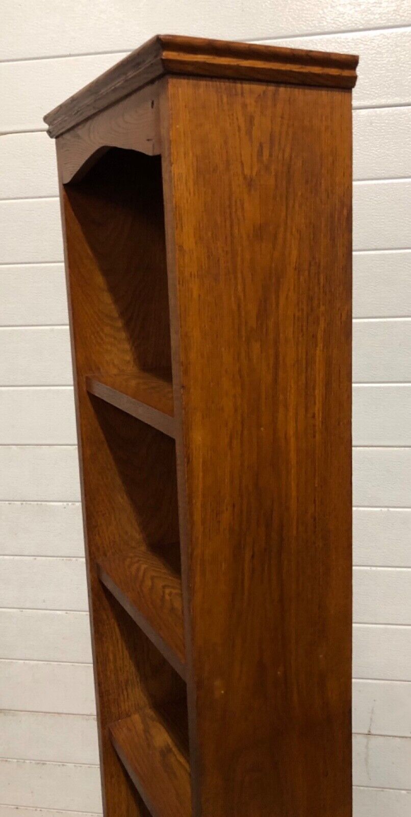 000789....Handsome Pair Of Vintage Solid Oak Bookcases