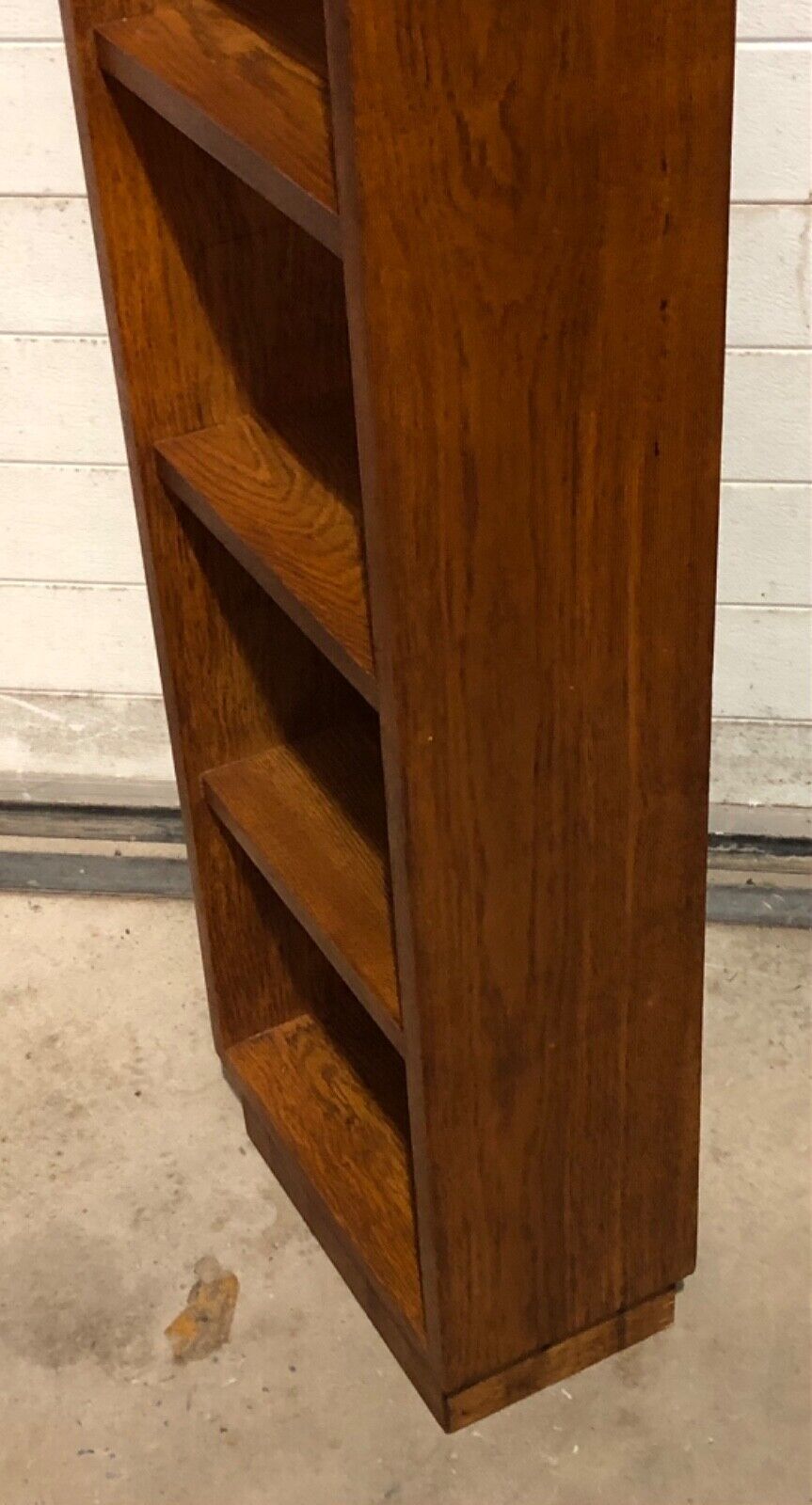 000789....Handsome Pair Of Vintage Solid Oak Bookcases