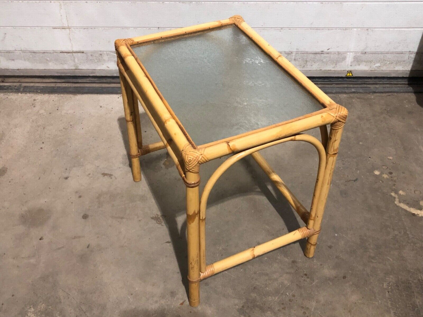000769....Large Nest Of Vintage Bamboo Tables / Coffee Tables