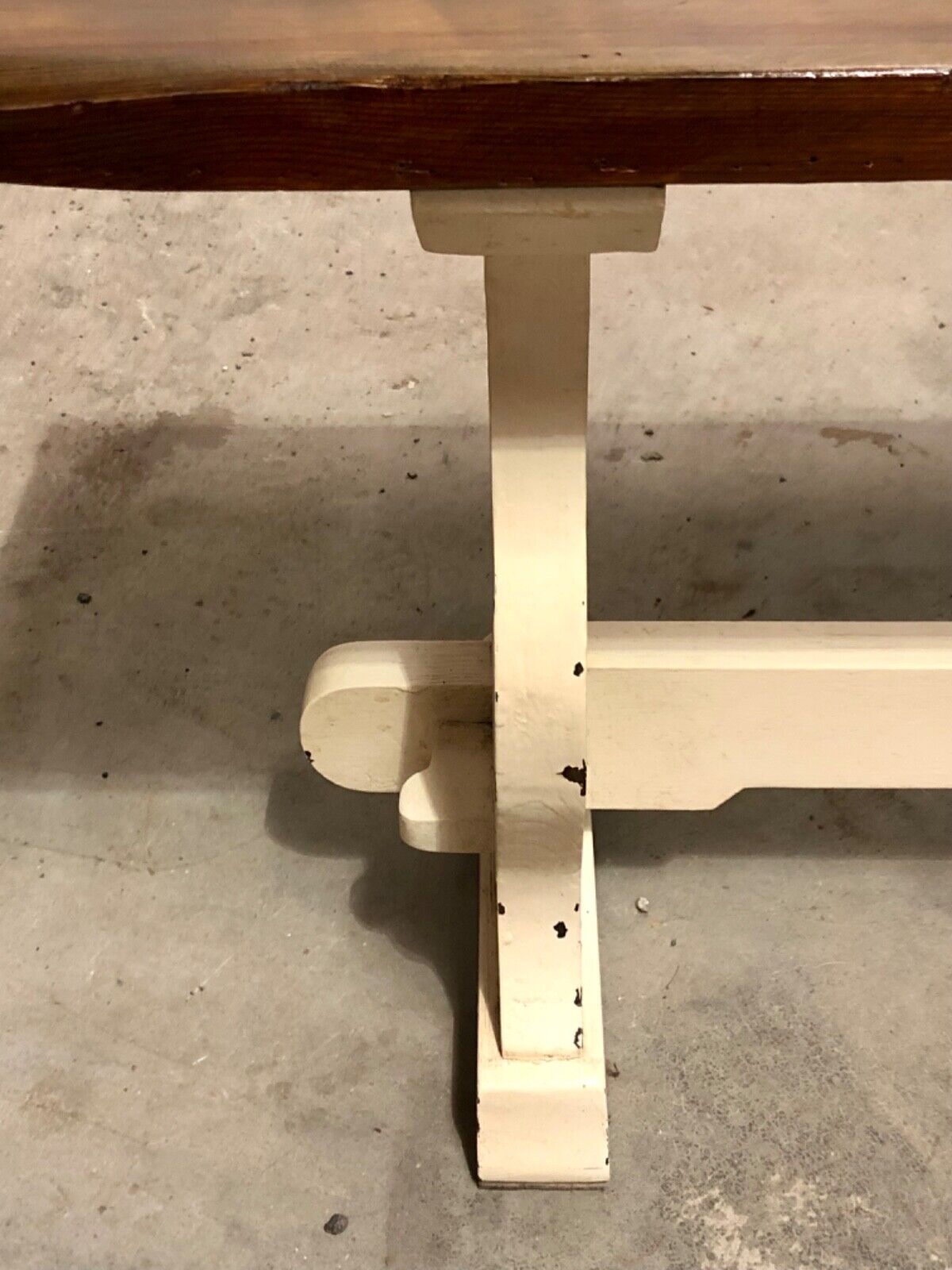 000745....Classic Vintage Bench With Painted Base ( sold )