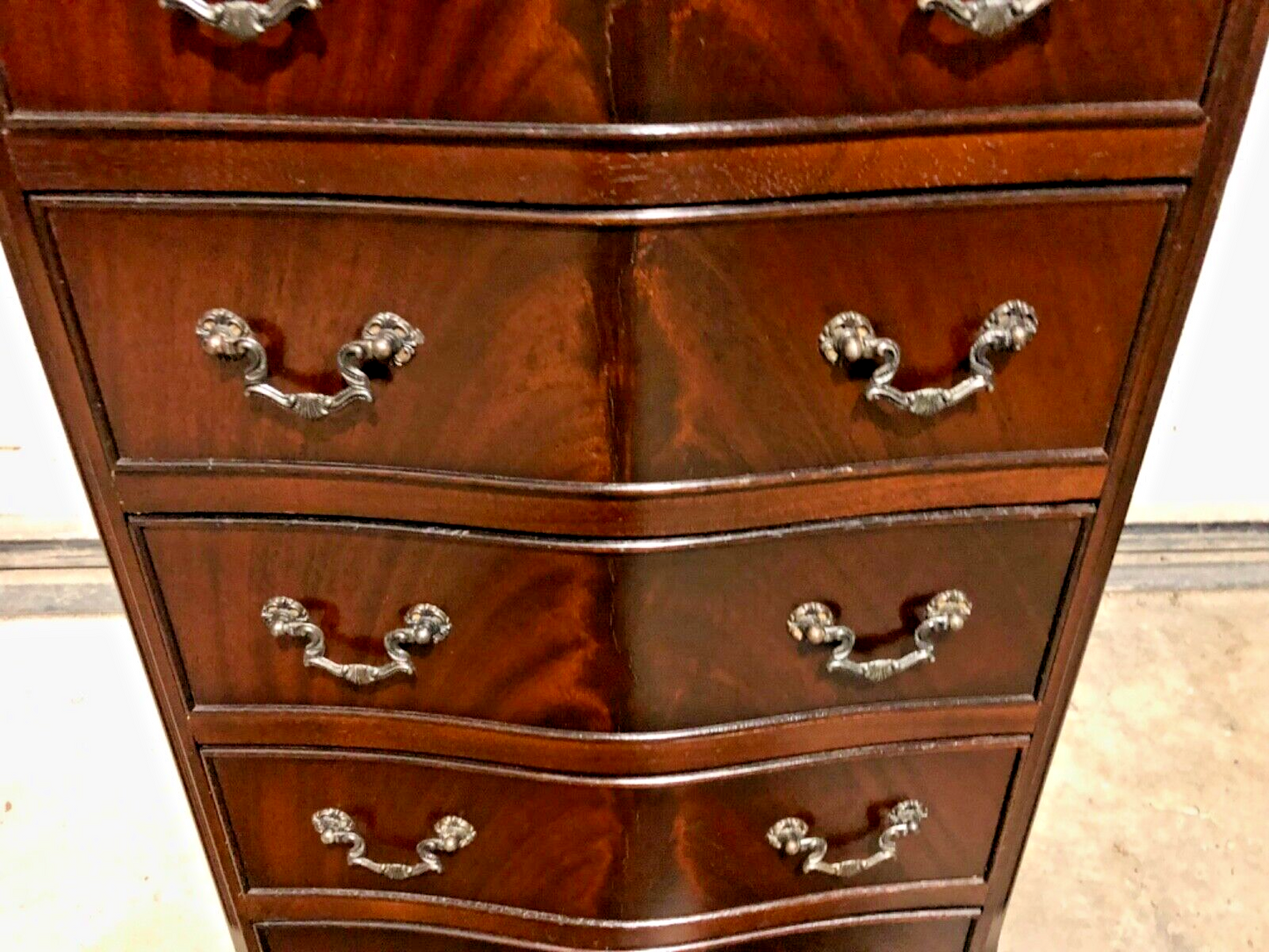 000764....Handsome Vintage Tallboy Chest / Chest Of Six Drawers ( sold )