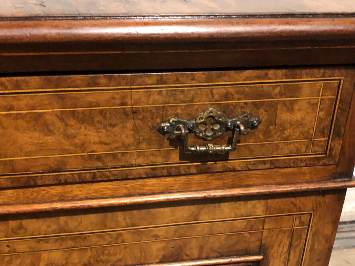 000773....Handsome Antique Walnut Pier Cabinet ( sold )