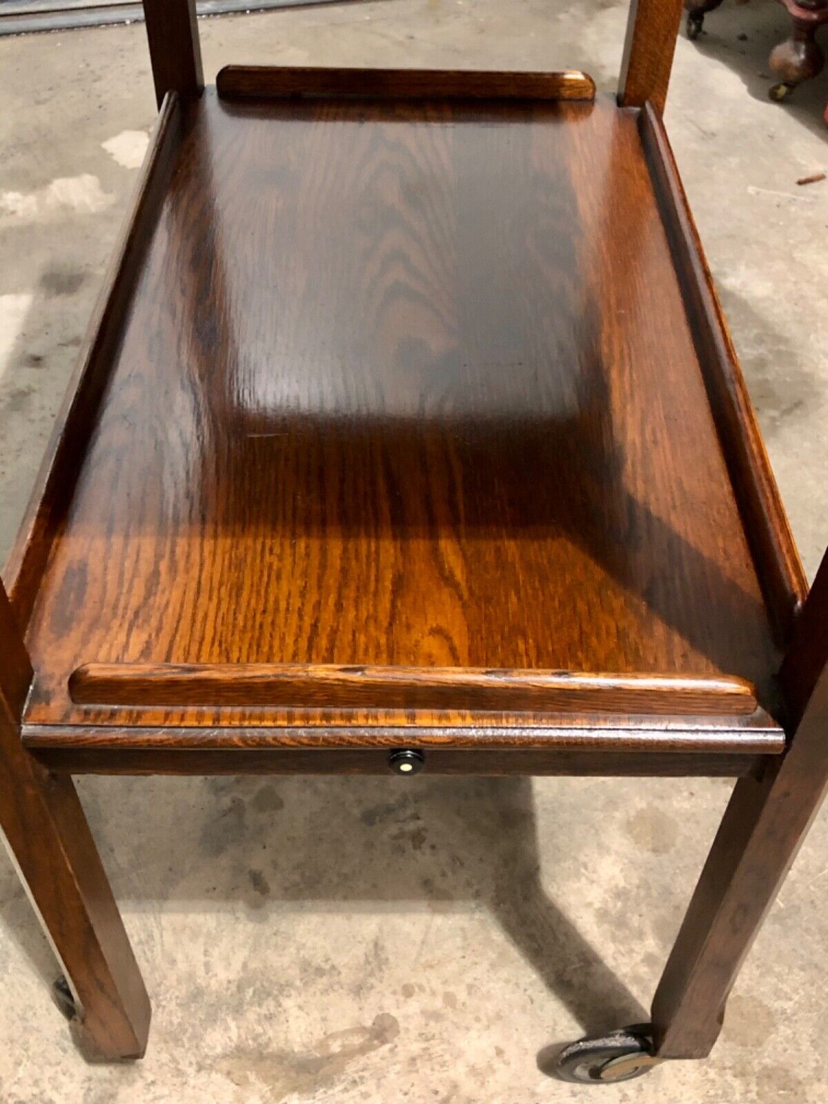 000795.... Handsome Vintage Arts And Crafts Oak Trolley / Buffet ( sold )