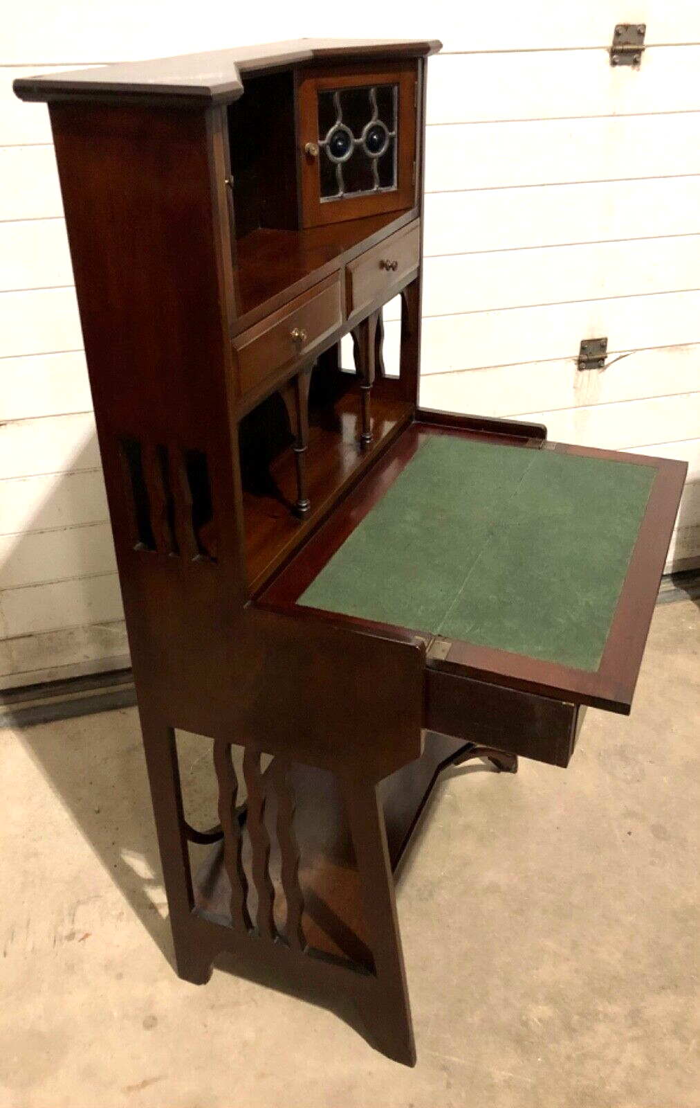 000786....Stunning Arts And Crafts Mahogany Writing Desk By Liberty's Of London ( Sold )