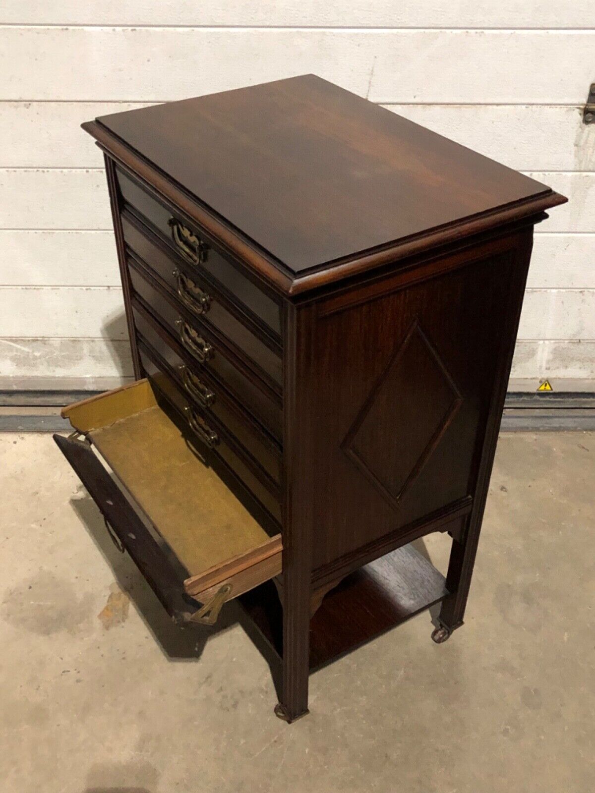 000775....Handsome Antique Rosewood Music Cabinet / Sheet Music Chest( sold )