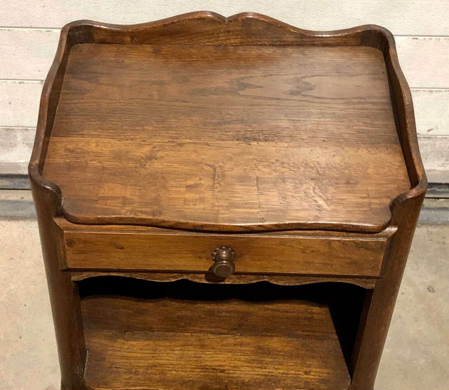 000766....Handsome Pair Of Antique French Oak Bedside Tables / Nightstands( sold )